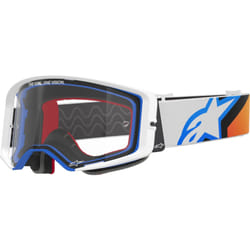 Alpinestars Supertech Corp arancione Occhiali Motocross, blu-arancione per uomo