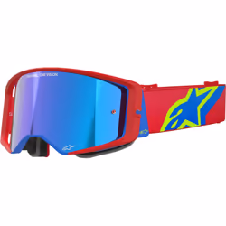 Alpinestars Supertech Corp Absolute Vision Mirror Occhiali da motocross, rosso-blu per uomo