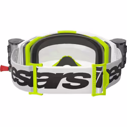 Alpinestars Vision 8 Wordmark Roll-Off Occhiali da motocross, bianco-giallo per uomo
