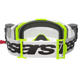 Alpinestars Vision 8 Wordmark Roll-Off Occhiali da motocross, bianco-giallo per uomo