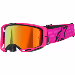 Alpinestars Vision 8 Corp Mirror Stripes Occhiali da motocross, rosa per uomo