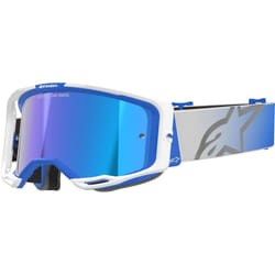 Alpinestars Vision 8 Corp Mirror Occhiali da motocross, bianco-blu per uomo
