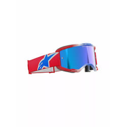 Alpinestars Vision 5 Corp Tricolor Mirror Occhiali da motocross, bianco-rosso-blu per uomo