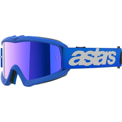 Alpinestars Vision Blaze Mirrored Occhiali da motocross giovanili, bianco-blu