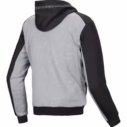 Alpinestars Chrome V2 Duo Sport Felpa con cappuccio e zip da moto, nero-grigio-blu, dimensione L per uomo