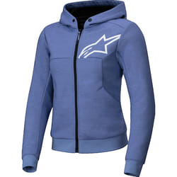 Alpinestars Stella Chrome V2 Sport Felpa con cappuccio e zip da moto da donna, blu, dimensione M per donne