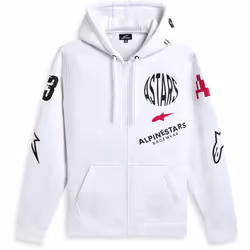 Alpinestars Variegate Felpa con cappuccio e zip, bianco, dimensione S per uomo