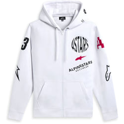 Alpinestars Variegate Felpa con cappuccio e zip, bianco, dimensione S per uomo