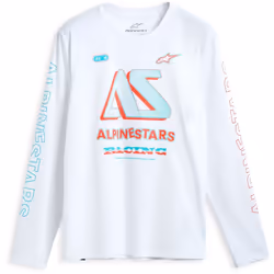 Alpinestars Ayess Maglietta a maniche lunghe, bianco, dimensione S per uomo