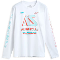 Alpinestars Ayess Maglietta a maniche lunghe, bianco, dimensione S per uomo