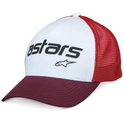 Alpinestars Vital Cappellino da camionista, bianco-rosso per uomo