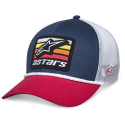 Alpinestars Selica Cappellino da camionista, bianco-rosso-blu per uomo