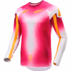 Alpinestars Supertech Mig LE Maglia da motocross, bianco-rosa, dimensione XL per uomo