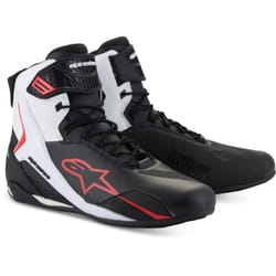 Alpinestars Faster-4 Scarpe da moto, nero-bianco-rosso, dimensione 38 - 41 per uomo