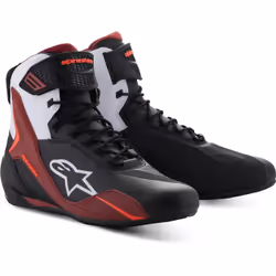 Alpinestars Faster-4 Scarpe da moto, nero-bianco-rosso, dimensione 41 per uomo