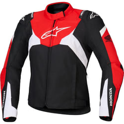 Alpinestars Honda Stella T-Jaws V4 impermeabile Giacca tessile moto da donna, nero-rosso, dimensione M per donne