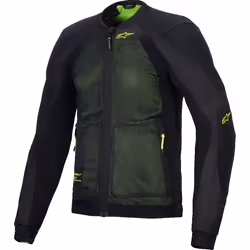 Alpinestars Troop-Air Giacca protettiva, nero-giallo, dimensione XL per uomo