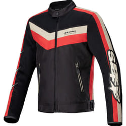 Alpinestars T-Dyno Air Giacca tessile da moto, nero-rosso-beige, dimensione S per uomo