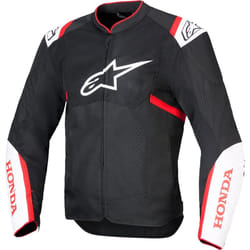 Alpinestars Honda T-Sps Air V2 Giacca tessile da moto, nero-bianco-rosso, dimensione S per uomo