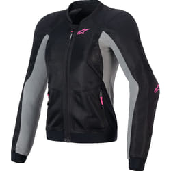 Alpinestars Stella Troop-Air Pro Giacca protettiva da donna, nero-grigio-rosa, dimensione XS per donne