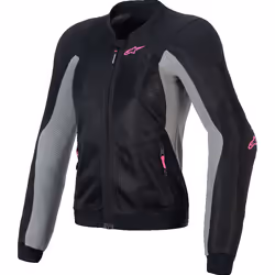 Alpinestars Stella Troop-Air Pro Giacca protettiva da donna, nero-grigio-rosa, dimensione XS per donne - Vista aggiuntiva 2