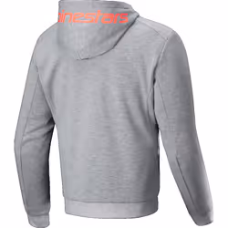 Alpinestars Chrome V2 Sport Felpa con cappuccio e zip da moto, grigio-rosso, dimensione M per uomo