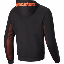 Alpinestars Chrome Air Sport Felpa con cappuccio e zip da moto, nero-rosso, dimensione XL per uomo