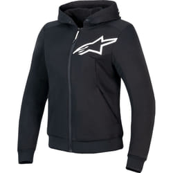 Alpinestars Stella Chrome V2 Sport Felpa con cappuccio e zip da moto da donna, nero, dimensione XL per donne