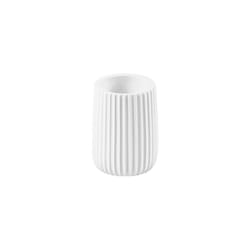 Bicchiere Portaspazzolini Plissè Bianco