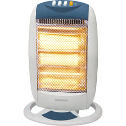 Telefunken M08020 stufetta elettrica Interno Blu, Bianco 1200 W Riscaldatore di ambienti elettrico alogeno