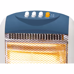 Telefunken M08020 stufetta elettrica Interno Blu, Bianco 1200 W Riscaldatore di ambienti elettrico alogeno