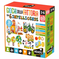 Headu Giochi della Fattoria con 6 Intelligenze, 3 anno/i, Multicolore