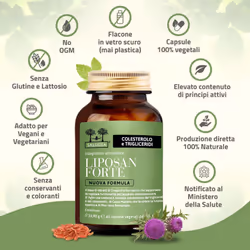 Liposan Forte Nuova Formula Salugea - Colesterolo e Trigliceridi capsule 33,9 g Capsule