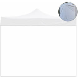 Telo laterale 4,5x2mt impermeabile bianco ricambio per gazebo richiudibile