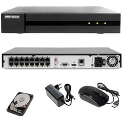 Nvr 16 canali poe Hikvision 8.0 megapixel onvif ip HWN-4216MH-16P ai P2P hd 2 tb