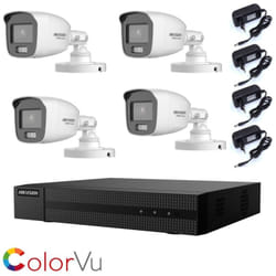 Kit videosorveglianza Hikvision colorvu 2 mpx 4 telecamere ahd