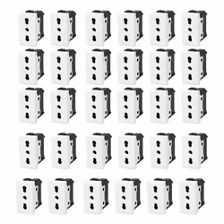 BTICINO MATIX COMPATIBILE PRESA SPINA BIPASSO 16A 250V 30 PRESE Tipologia:Presa P17/11 Standard :Tipo italiano Metodo di inst ...