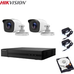 Kit videosorveglianza Hikvision 2 telecamere 2 mpx dvr 4 canali hd 2 tb