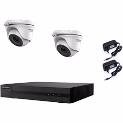 Il kit di videosorveglianza comprende: 1x HWD-5104M Hikvision 4 canali BNC + IP, 1080P - 2 Mpx 2x Telecamere HWT-B120-M Hikvi ...