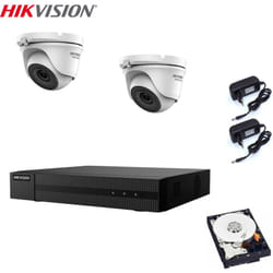 Kit videosorveglianza Hikvision dvr 4 canali 2 telecamere 2 mpx hd 320 gb