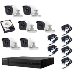 Kit videosorveglianza Hikvision dvr 8 canali 6 telecamere 2 mpx hd 2 tb