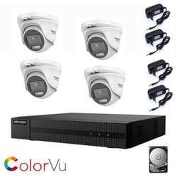 Kit videosorveglianza Hikvision colorvu 2 mpx 4 telecamere hd 320 gb