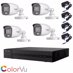 Kit videosorveglianza Hikvision Turbo HD 1080P, con tecnologia 4 in 1 TVI/AHD/CVI/CVBS da 8 canali + 4 telecamera bullet Hikv ...