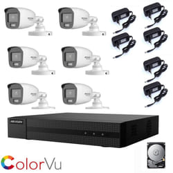 Kit videosorveglianza Hikvision cloud dvr 8 ch 6 telecamere 2MP ahd hd 320 gb