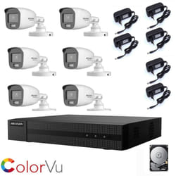 Kit videosorveglianza Hikvision dvr 8 canali 6 telecamere 2MP ahd hd 1 tb