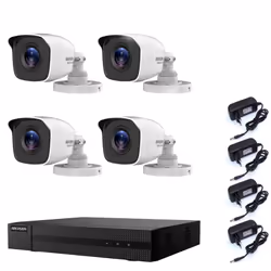 Il kit di videosorveglianza comprende: 1x HWD-6108MH-G Hikvision 5in1, 8 canali BNC + IP, Ultra HD 2K - 4 Mpx 4x Telecamere H ...