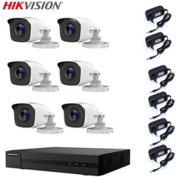 Kit videosorveglianza Hikvision dvr 8 canali 6 telecamere 4 mpx