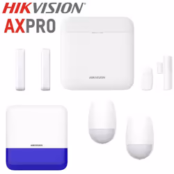 SISTEMA DI ALLARME HIKVISION AX-PRO COMPLETO COMPOSTO DA N°1 DS-PWA64-L-WE CENTRALE ALLARME N°2 DS-PDP15P-EG2-WE SENSORE PIR ...