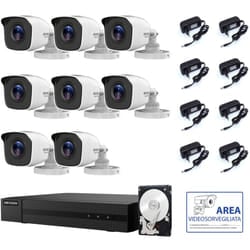 Kit videosorveglianza Hikvision dvr 8 canali 8 telecamere 4 mpx hd 500 gb