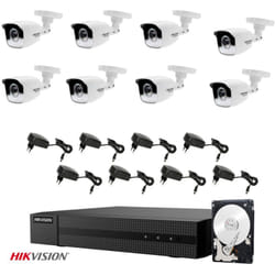 Kit telecamere Hikvision ahd 8 telecamere 1 mpx hd 2 tb